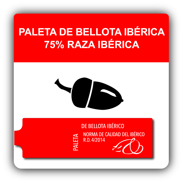 Paleta de bellota ibérica 75% raza ibérica