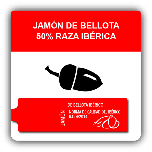 Jamón de bellota ibérico 50% raza ibérica