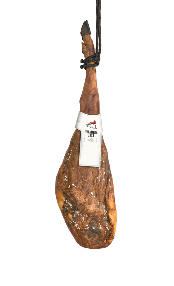 Jamón ibérico de recebo Colección Privada entero con vitola y precinto Vitamina Jota
